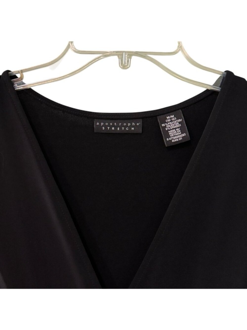 Balletcore Sleeveless Black Dress Women's M Faux Wrap Fit & Flare Minimalist - Picture 4 of 16